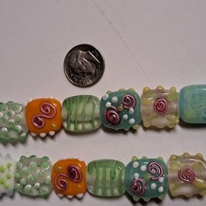 Vintage glass handmade beads for jewelry making